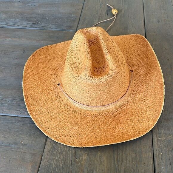 Free People Outlaw Straw Cowboy Hat M
